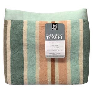 Member's Mark Sand-Resistant 100% Cotton Beach Towel, 40" x 72" - Sunwash Stripe
